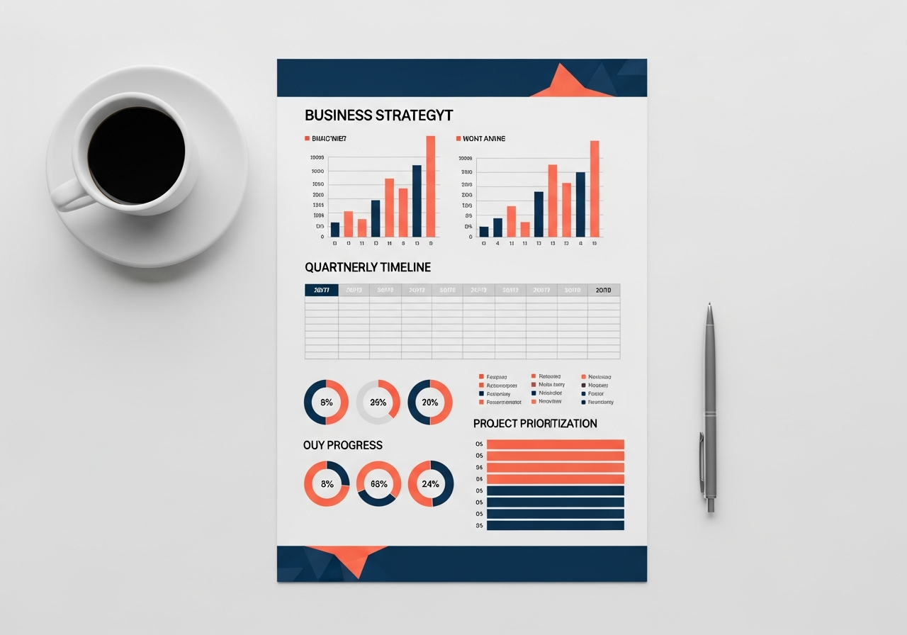 Document Quarter Plan : planning trimestriel avec graphiques capacitaires et priorisation